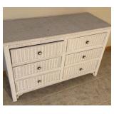 Wicker 6-drawer dresser
