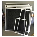 Assorted window screens