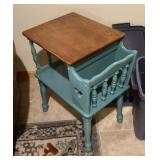 Painted Ethan Allen end table w/magazine rack