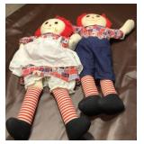 34" Raggedy Ann and Andy dolls