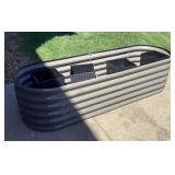 Galvanized raised garden bed and planters