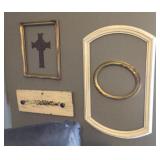 Collection of wall decor with frames