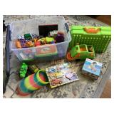 Tote of toddler toys