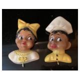 Chalkware Black Americana potholder hooks