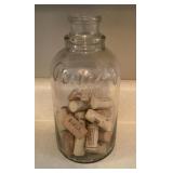 10" Pevely bottle with corks