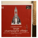 Large lighted champagne village