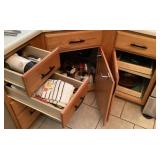 Contents of kitchen cabinets and drawers