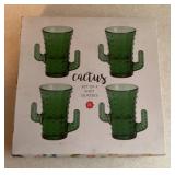 Set of 4 cactus shot glasses
