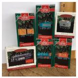 6 Hallmark train ornaments