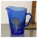 Shirley Temple cobalt blue creamer