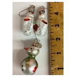 3 Mercury glass ornaments