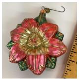 Mercury glass poinsettia ornament