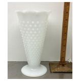 Anchor Hocking milk glass hobnail vase