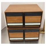 2 CD storage drawer units plus contents