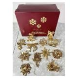 2011 Danbury Mint Gold Christmas Ornaments