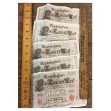5 German 1000 Reichsbanknotes