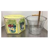 Anchor Hocking glass fruit basket