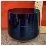 Decorative blue glass bowl