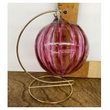 Blown glass ornament with stand