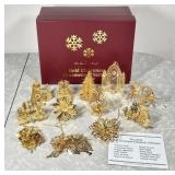 2008 Danbury Mint Gold Christmas Ornaments