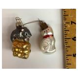 2 Mercury glass ornaments