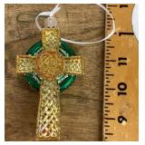 Mercury glass cross ornament