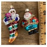 2 mercury glass ornaments