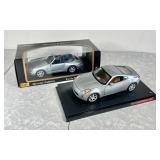 1:18 diecast Porsche Carrera & Nissan Z