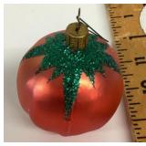 Mercury glass tomato ornament