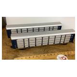 2 O-scale auto carrier cars