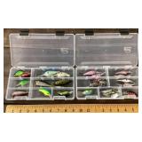 2 organizers of fishing lures