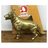 Brass German Shepherd dog figure