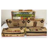 Plasticville buildings and bridge