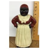 Cast iron black Americana coin bank