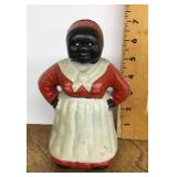 Cast iron black Americana coin bank