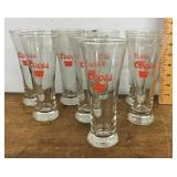 8 Coors pilsner glasses
