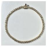 14k diamond tennis bracelet --1 carat total