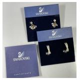 Pierced and clip-on Swarovski crystal earrings