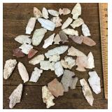 Collection of damaged Native American points