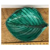 italian ceramic leaf bowl