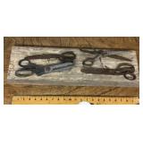 Primitive shears mounted on board