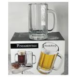 Box of 4 Libbey 16 oz beer mugs --very heavy