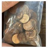 50 wheat pennies