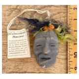 Stone tribal mask made in Costa Rica