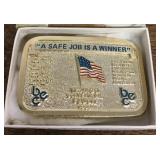 Heavy brass Texaco belt buckle
