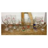 Assorted beer glasses