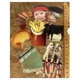 Collection of old diecut postcards