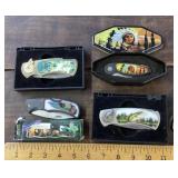 4 novelty pocket knives
