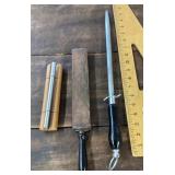Razor strop, sharpening steel, & energy chimes