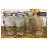 7 Presto and 1 Ball Special 2 quart canning jars
